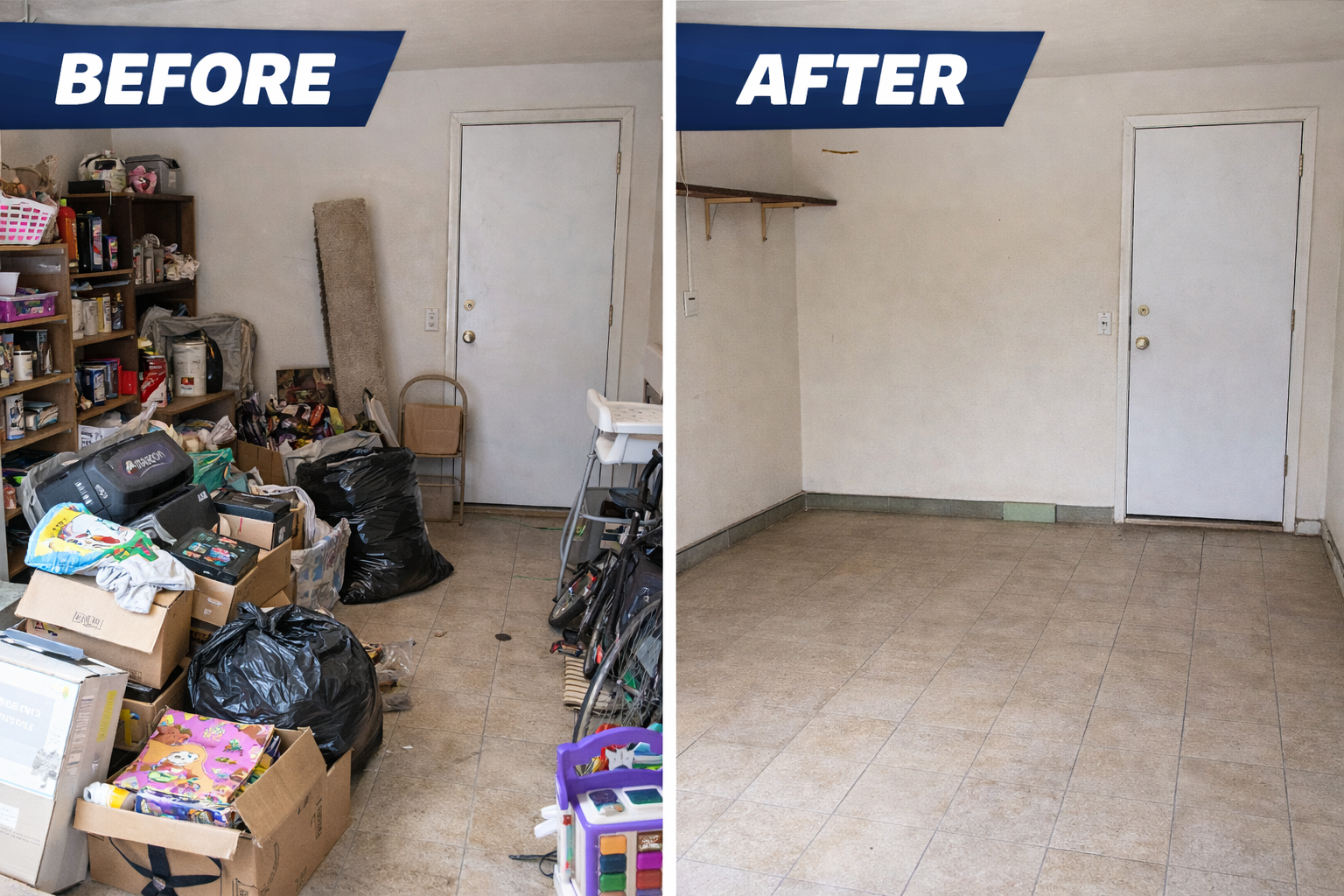 Gulfline Junk Removal - Yard debris and junk hauling before and after